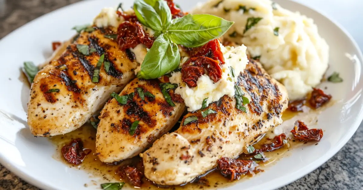 Carrabba's Chicken Bryan Recipe with Goat Cheese and Lemon Butter Sauce