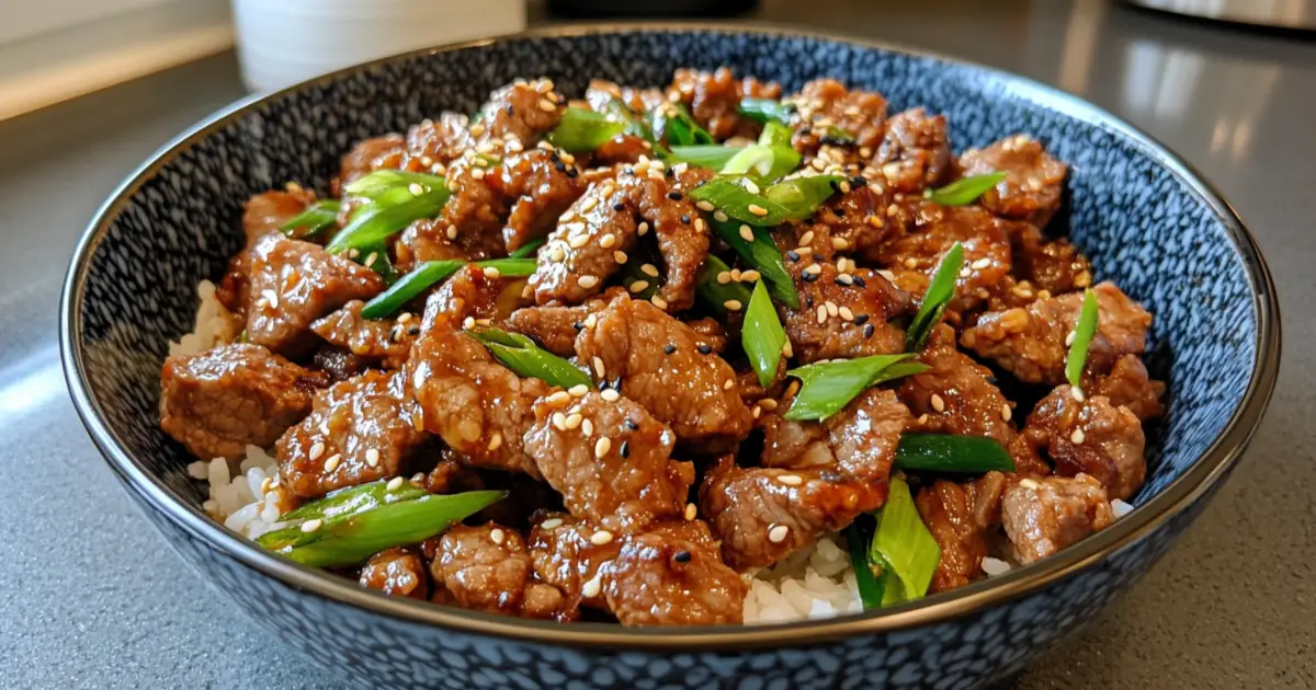 Ground Beef Bulgogi Served with Steamed Rice