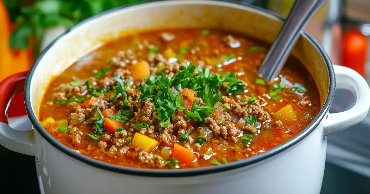 Warm Bowl of Busy Day Soup with Fresh Ingredients