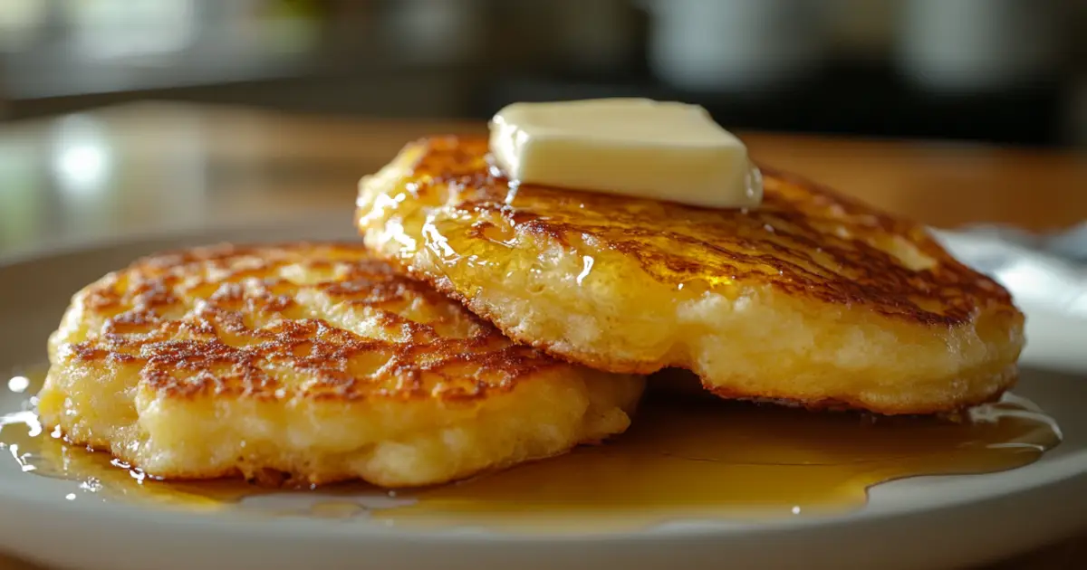 Golden Crispy Hoe Cakes Fresh from the Skillet