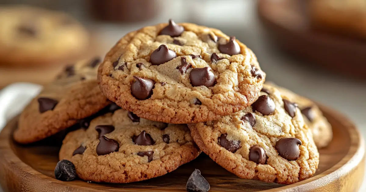 Freshly Baked Brown Butter Chocolate Chip Cookies on Cooling Rack