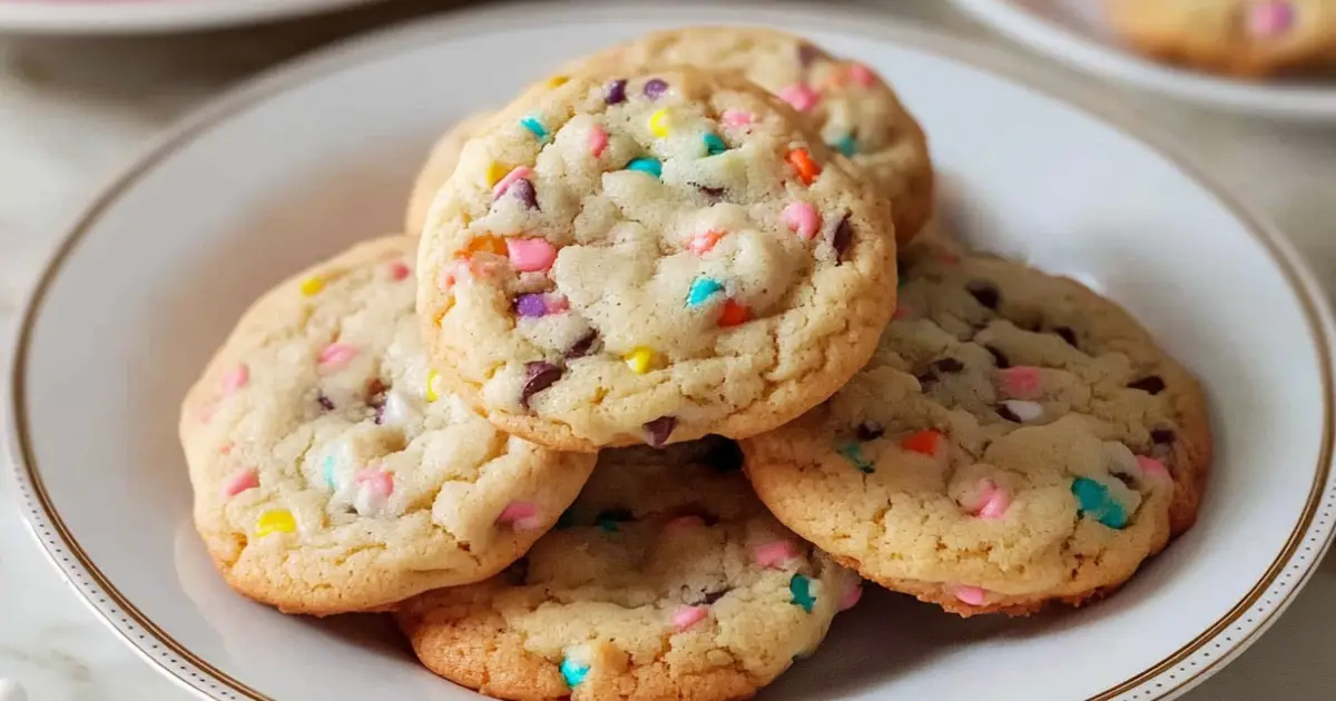 Freshly Baked Cake Mix Cookies on a Plate