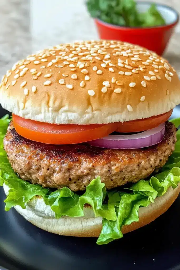 Turkey Burgers in Air Fryer Best Cooking Guide 3 Juicy Homemade Burger with Fresh Toppings