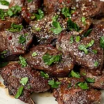 Grilled Beef Heart Steak with Herbs and Garlic