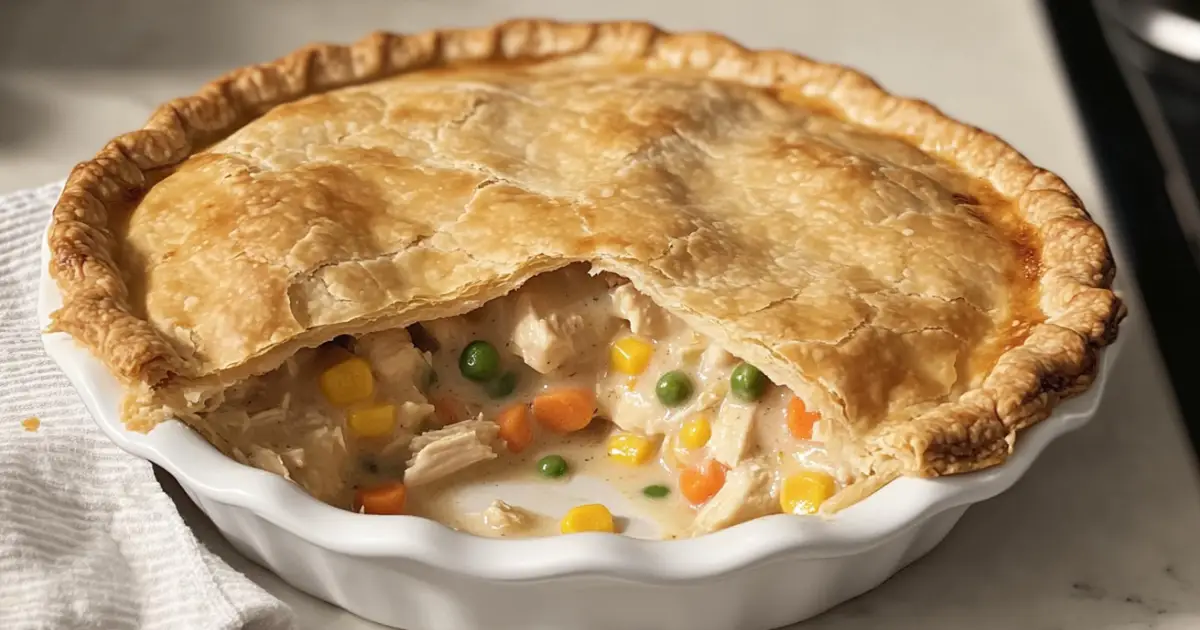 Homemade Creamy Chicken Pot Pie with Flaky Crust