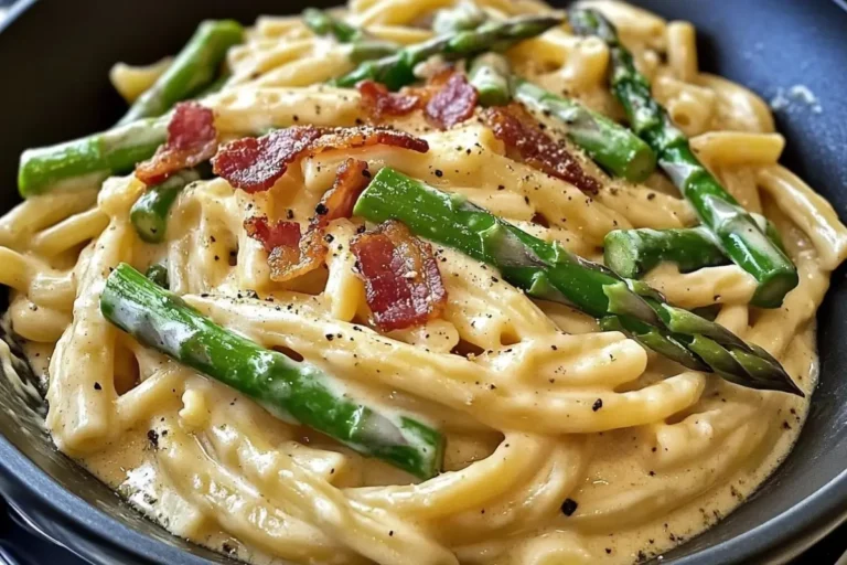 Creamy Pasta with Asparagus and Bacon 6 Bowl of Creamy Pasta with Asparagus and Bacon