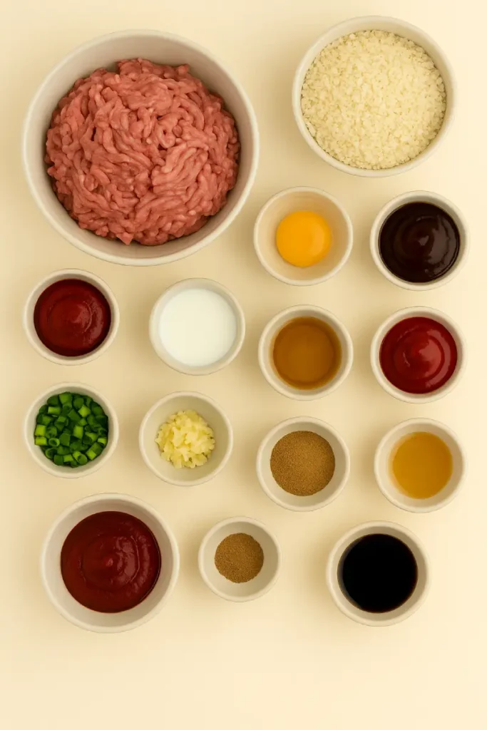 Sweet & Spicy Korean BBQ Meatloaf 4 Ingredients List for Flavorful Korean BBQ Meatloaf