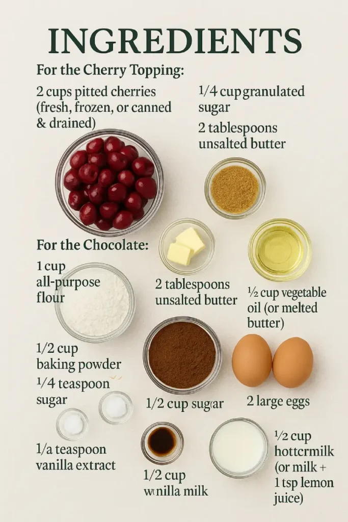 Chocolate Cherry Upside Down Cake 3 Easy Chocolate Cherry Cake Ingredients You Already Have at Home