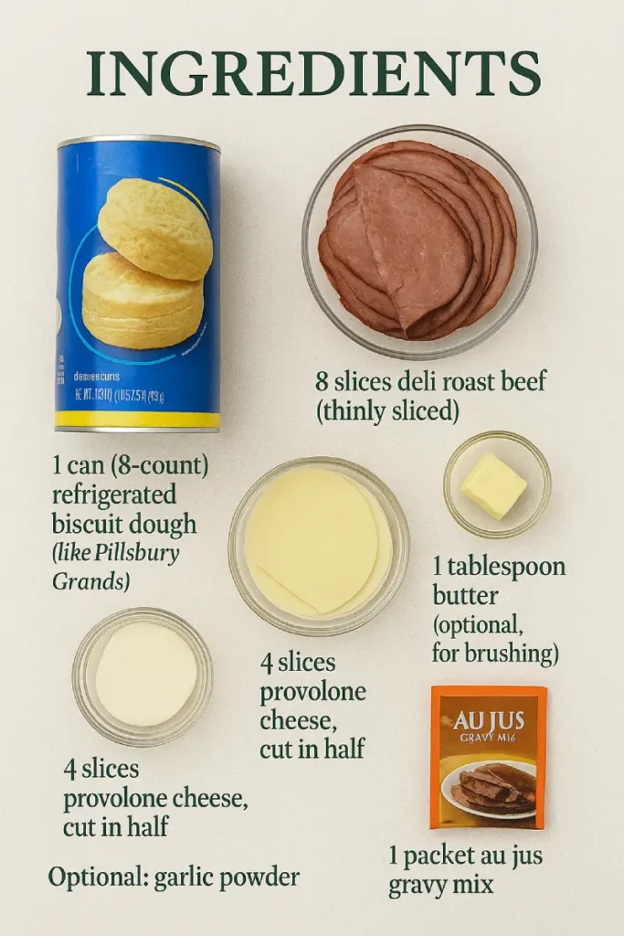Baked French Dip Biscuits 3 Easy Grocery List for French Dip Biscuit Muffins