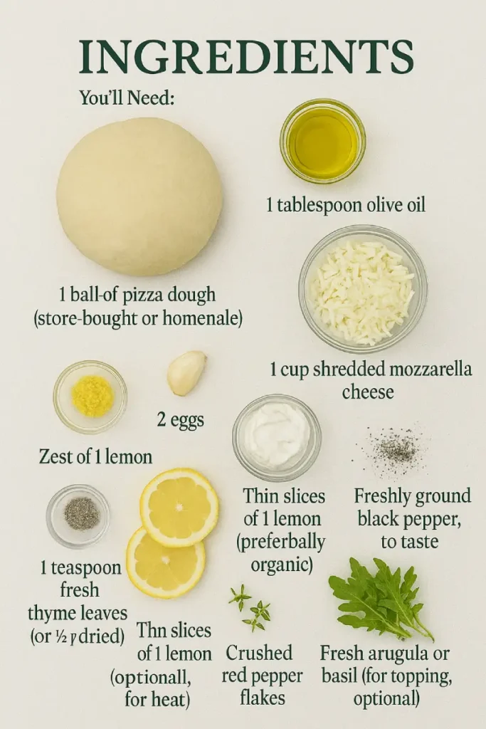 Lemon Pizza Recipe 3 Zesty Ingredients for the Perfect Lemon Pizza