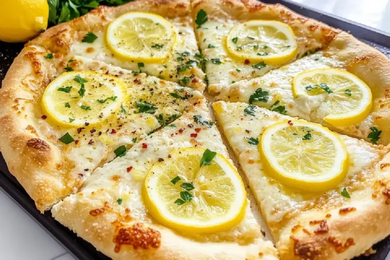 Lemon Pizza Recipe 4 Homemade Lemon Pizza with Fresh Herbs and Cheese