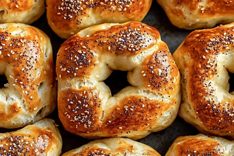 Greek Yogurt Bagels 2 Homemade Greek Yogurt Bagels on Baking Sheet