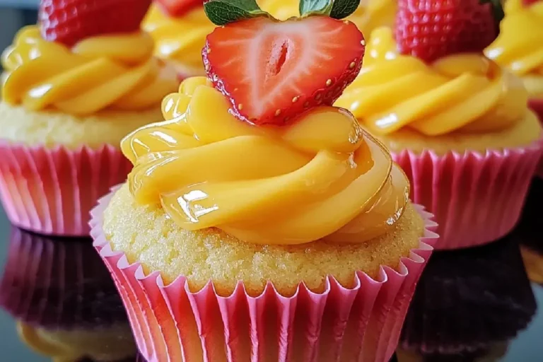 Strawberry Mango Cupcakes 2 Light and Fluffy Strawberry Mango Cupcakes with Fruity Buttercream