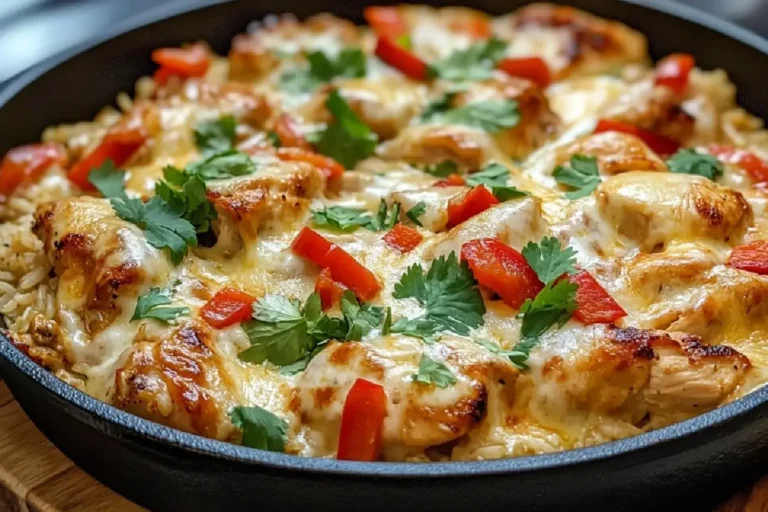 Mexican Queso Chicken and Rice 2 One-Pot Mexican Chicken and Rice with Queso Cheese