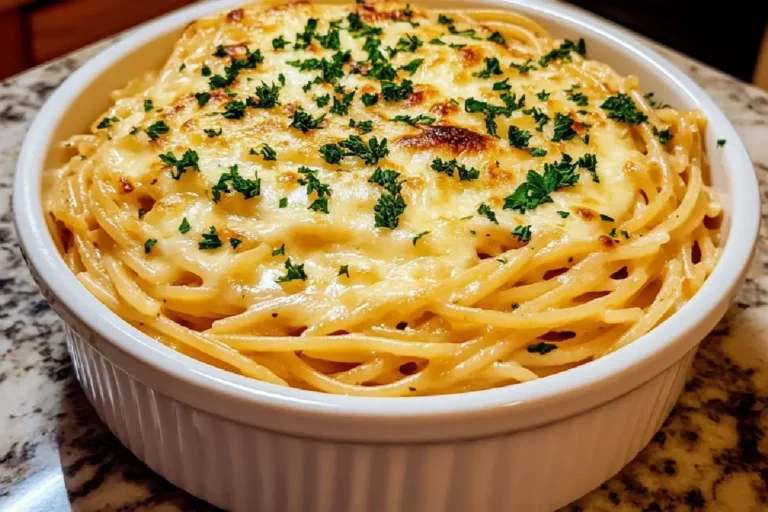 Cheesy Garlic Parmesan Spaghetti with Cream Cheese 2 Cheesy Garlic Parmesan Spaghetti with Cream Cheese