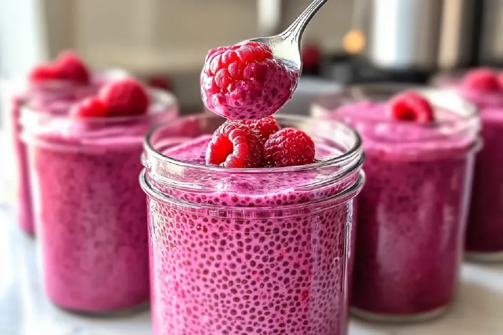 Easy Vegan Raspberry Chia Pudding with Fresh Berries