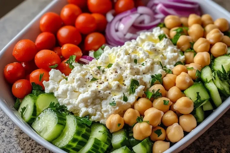 Cottage Cheese and Chickpeas Salad 2 Easy Chickpea & Cottage Cheese Salad – 10-Minute Healthy Meal