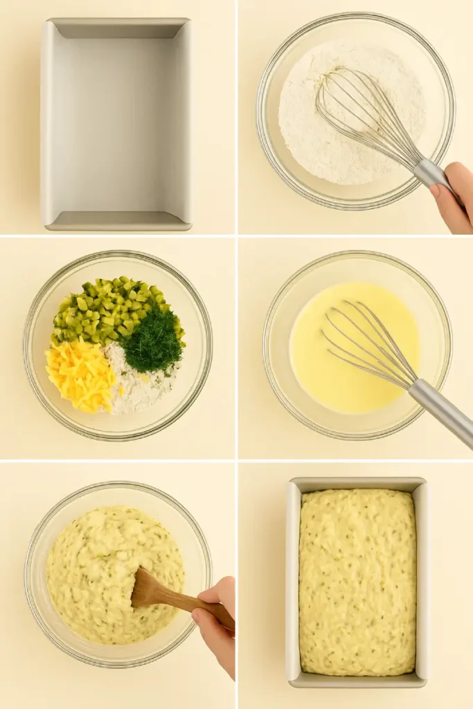 Dill Pickle Bread Recipe 5 Mixing Dill Pickle Bread Batter – Step-by-Step Baking Process