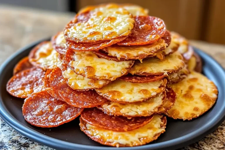 Keto Pepperoni Cheese Crisps 2 Keto Pepperoni Cheese Crisps