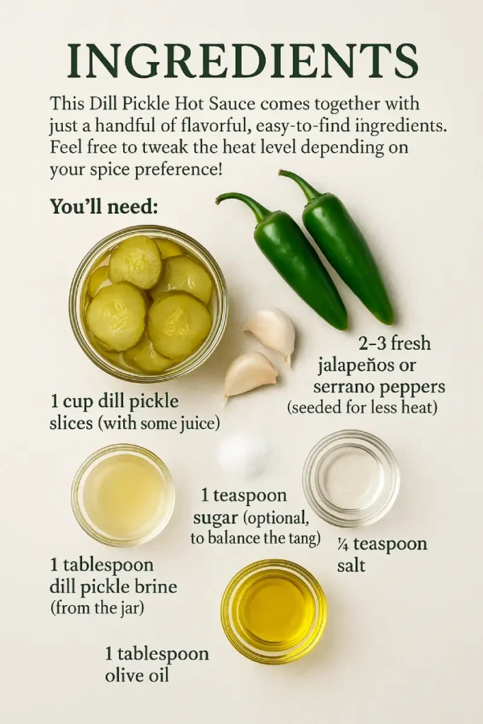 Dill Pickle Hot Sauce 3 Ingredients for Homemade Dill Pickle Hot Sauce