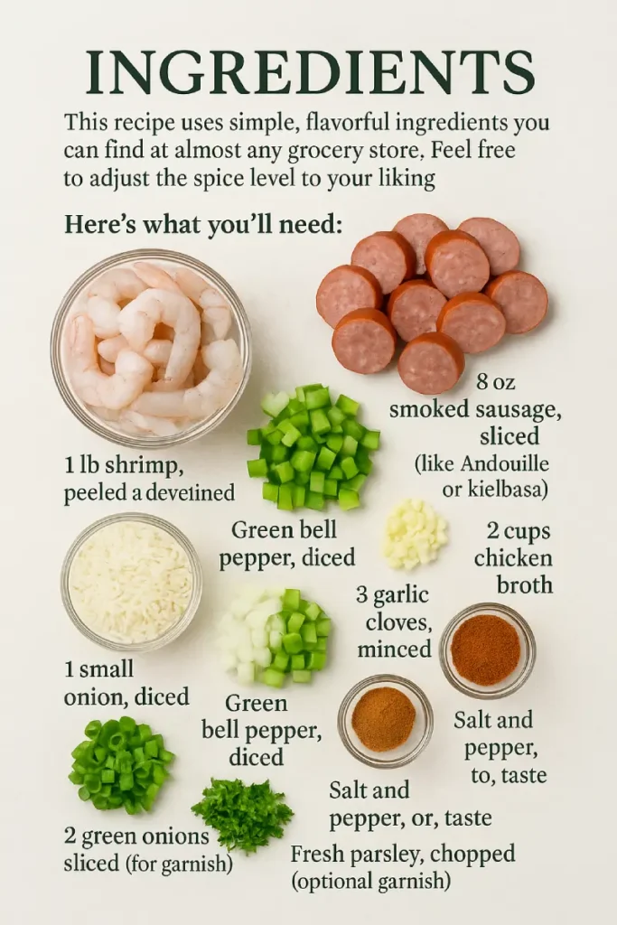 Shrimp Sausage Dirty Rice 1 What You Need to Make Shrimp Sausage Dirty Rice