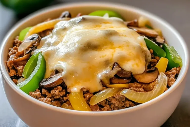 Philly Cheesesteak Bowls 2 Quick & Cheesy Philly Cheesesteak Bowl Recipe – No Bun Needed!