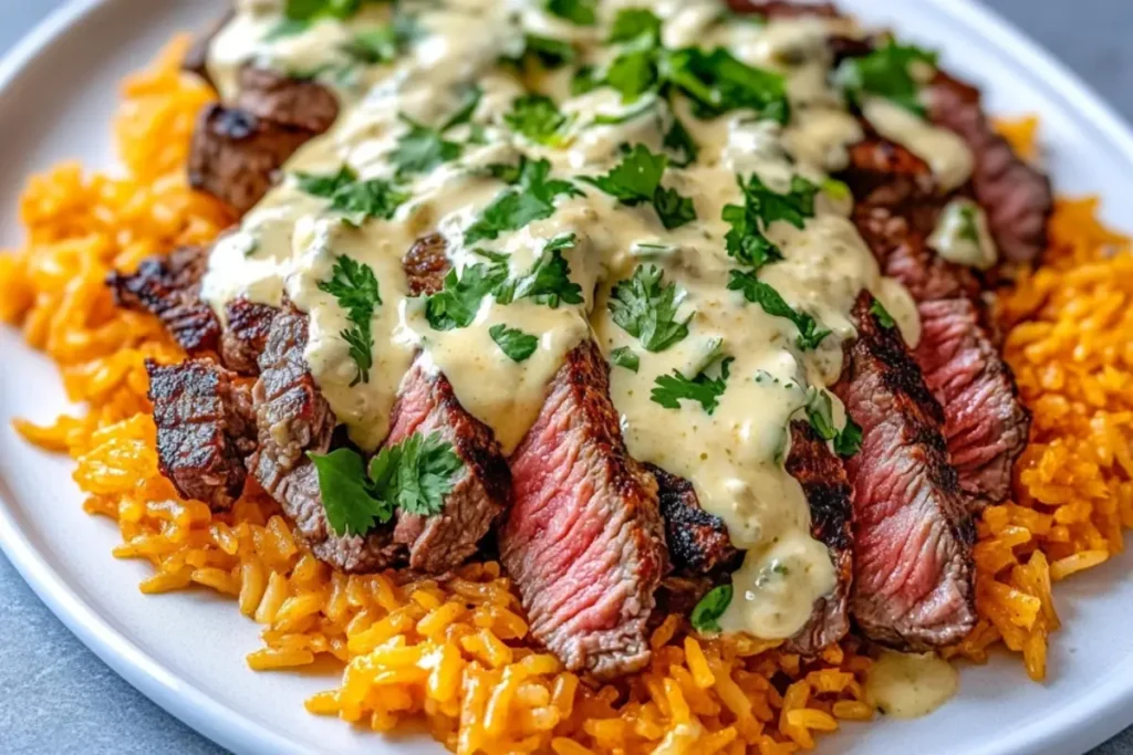 Steak and Queso Rice