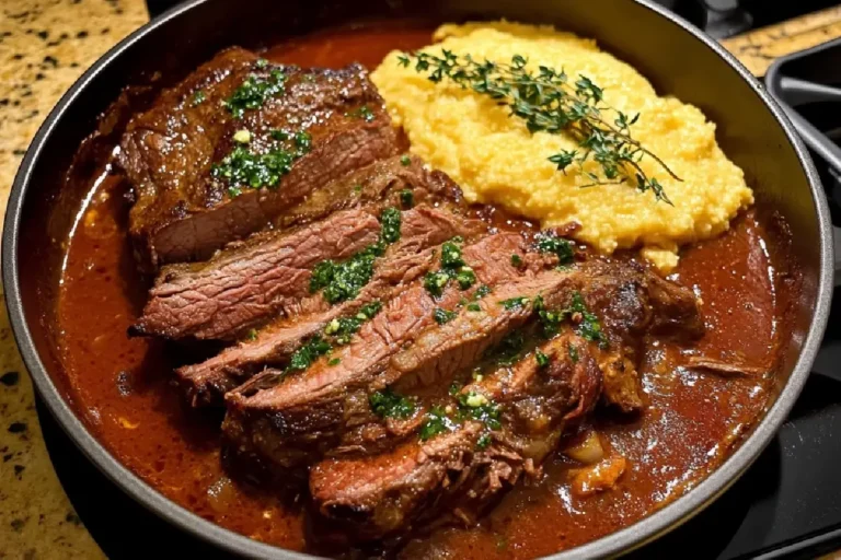 Italian Pot Roast with Gorgonzola Polenta 2 Slow-Braised Italian Beef Roast with Creamy Gorgonzola Polenta
