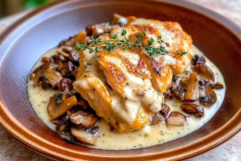 Mushroom Asiago Chicken 2 Skillet Chicken with Asiago Cheese and Garlic Mushroom Sauce