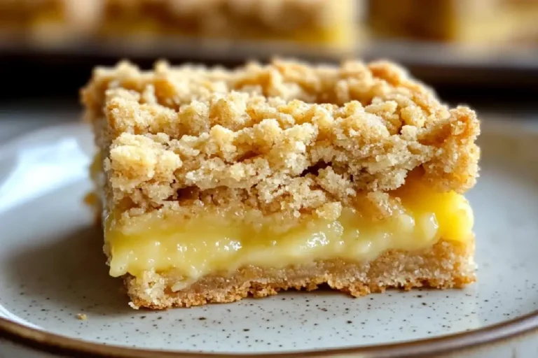 Zesty Lemon Crumble Bars with Oatmeal Topping – Simple & Delicious Dessert
